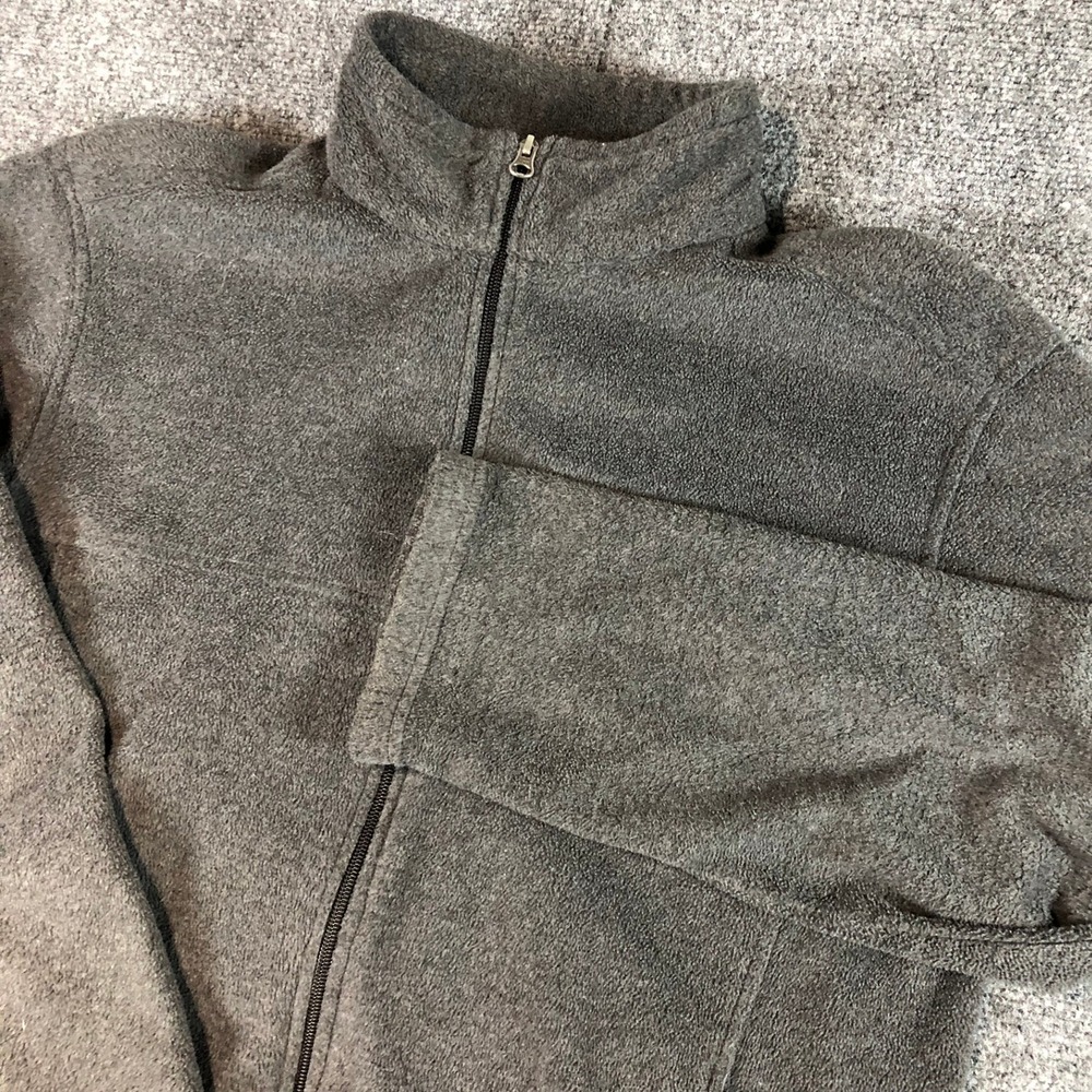 Bass Pro Shops Gray Fleece Jacket Full Zip Outdoor Mens Size M